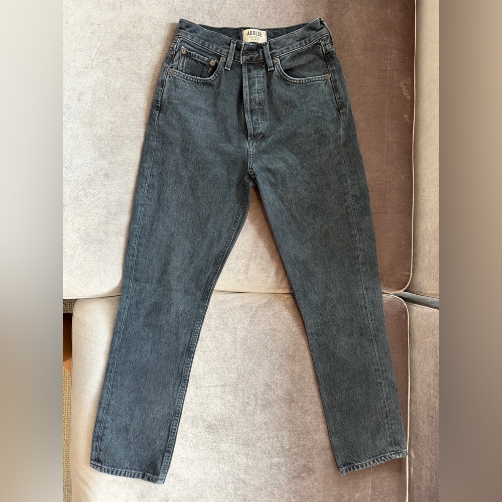 AGOLDE Black Straight-Leg Jeans – Worn Once, Like NEW! - Picture 1 of 10